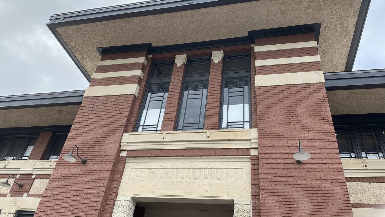 The restored Horticulture Building at Lansdowne Park in Ottawa, October 2020