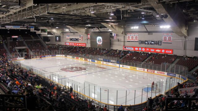 Inside the arena at TD Place, Ottawa, January 2016